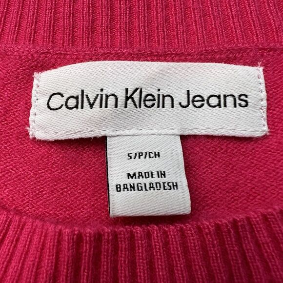 Calvin Klein Womens S Pullover Long Sleeve Round Neck Sweater Hot Pink So Soft - Picture 3 of 7